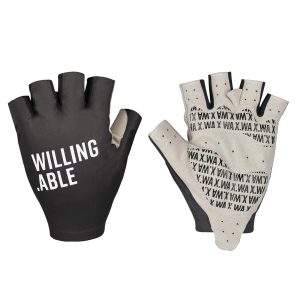 Short Finger Gloves in black and white from Willing Able.