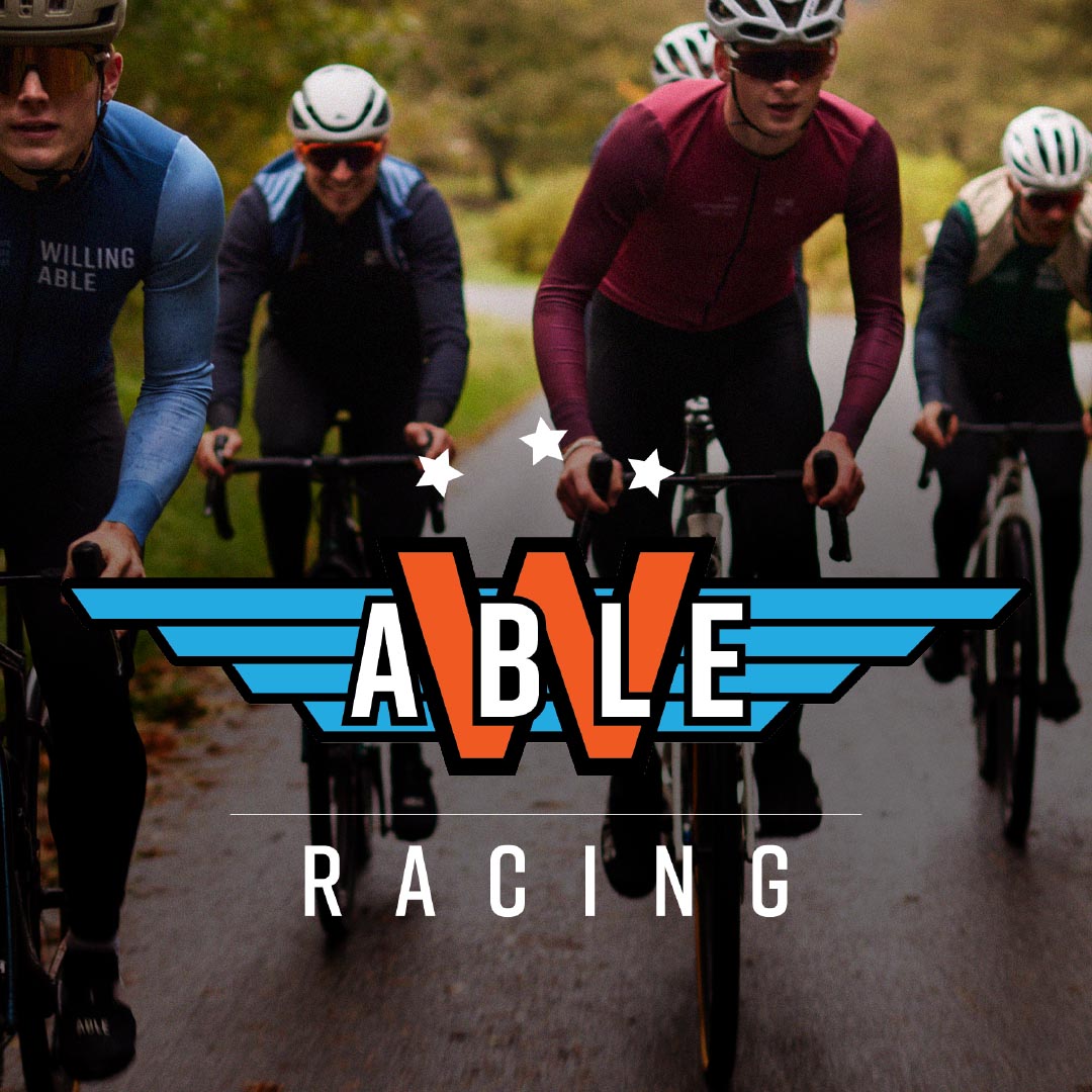 Willing Able racing photo with their logo on the front.
