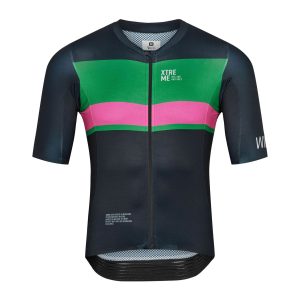 Springer Jersey in black, green and pink colors.