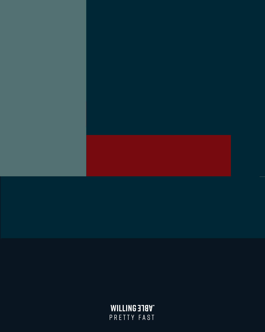Squares with different colors, on the bottom of the picture is written Willing Able