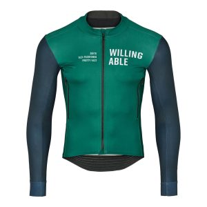 Cloudburst LS Jacket with waterproof, windproof protection and breathable comfort. in green with black arms.