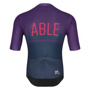 The Willing & Able Grape Royale M Jersey offers style, comfort, and breathability with OEKO-TEX® materials and silicone grippers