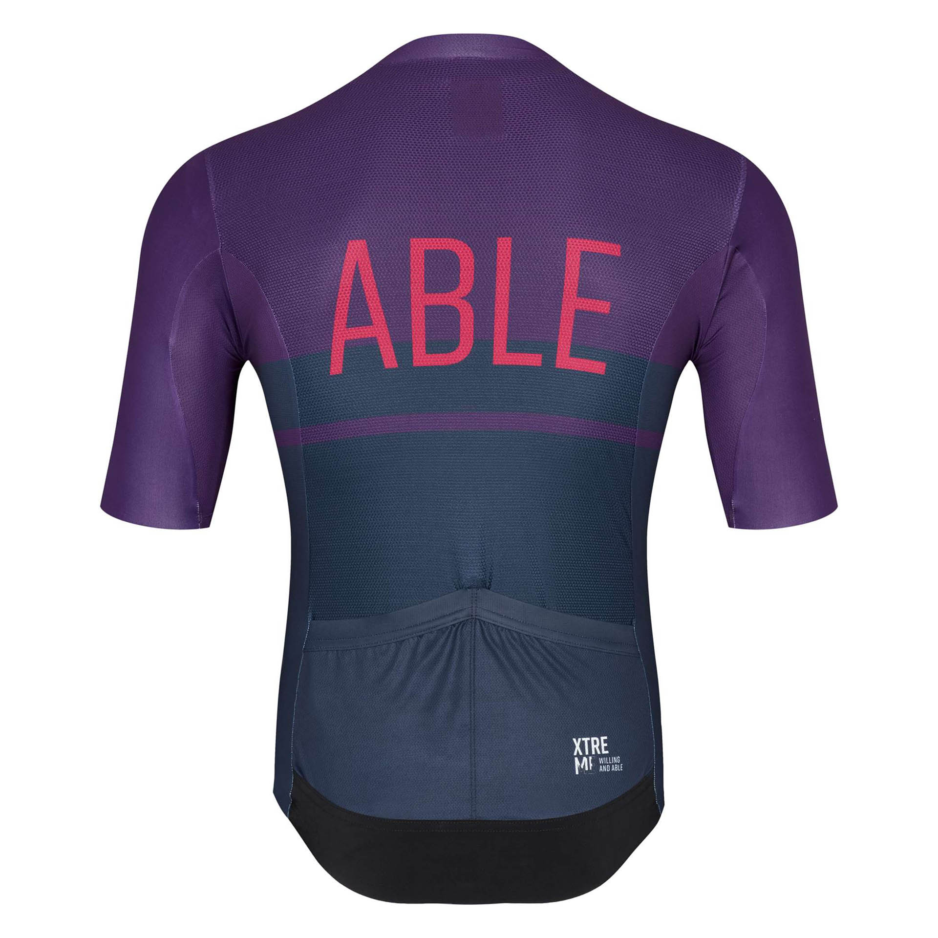 The Willing & Able Grape Royale M Jersey offers style, comfort, and breathability with OEKO-TEX® materials and silicone grippers
