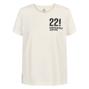 Women's Natural Logo Tee - 22! Blanc