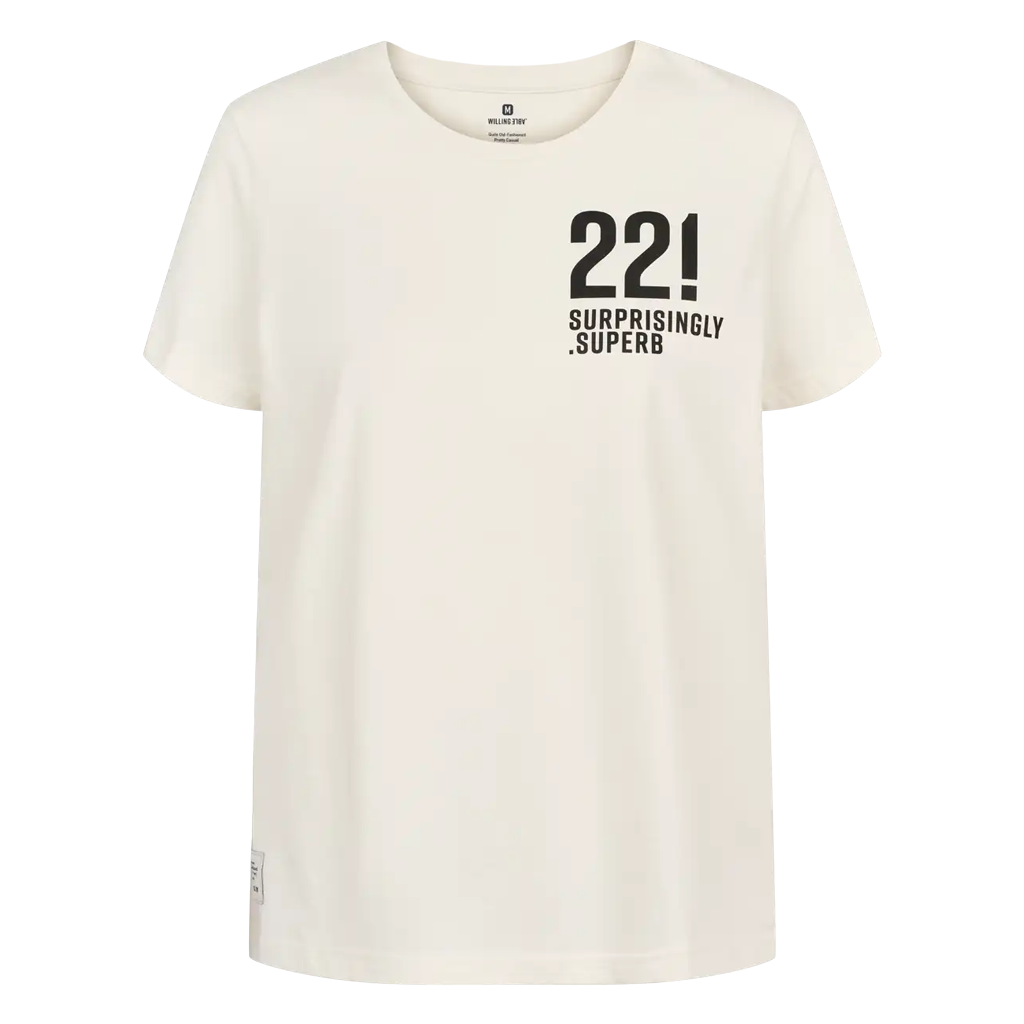 Women's Natural Logo Tee - 22! Blanc